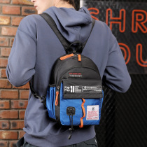 Small backpack mens backpack multi-compartment small casual mini simple sports multifunctional chest bag diagonal cross tide