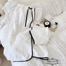 Japanese GP bath skirt womens chest bath towel dry hair hat home sweet soft water absorbent sexy cute four-piece set