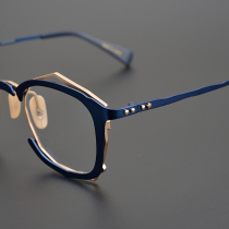 Limited Japanese box designer handmade irregular shape glasses frame unique literary frame can be equipped with myopia