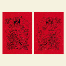 New Year New Year Red Wu Gate God Guan Gong Guan Gong Yu Zhang Fei Ha the two goalkeeper will be the town house evil door stickers