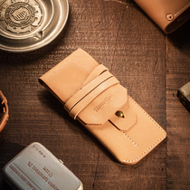 Dahan Pipe Original Holvin Handmade Pipe Bag US Imported Vegetable Tanned Cowhide Leather Locomotive Shunfeng
