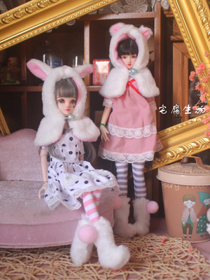 taobao agent Plush animal bucket set 1/6bjd specific OB27 Keer Bedoll Xinyi Jenny doll skirt