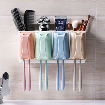 Toilet toothbrush holder wall-mounted mouthwash cup suction wall-type dental-cylinder dental shelve with punch-free tooth brushing cup