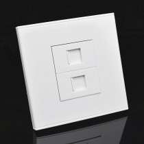 86 type dual-port network telephone socket two gigabit six computer network spoken voice telephone panel 1 network 1 power