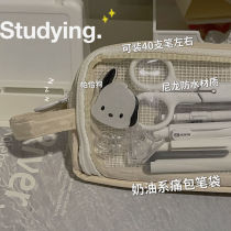 Pain bag in Japanese simple large capacity multi-layer high-value bar diy collection bag translucent pencil bag