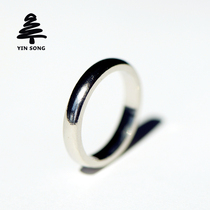 Ancient platinum ring handmade customized Pt990 foot platinum white gold simple mens vegetarian ring couple ring female lettering