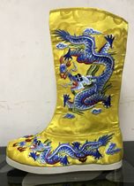 Woven silk moire fabric dragon boots Emperor Dragon boots