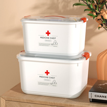 Medicine box family large-capacity portable storage box household small transparent first aid box medicine box storage box medical box