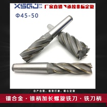 Cemented carbide taper shank extended spiral end mill insert alloy 45 50 * blade length 63 80 100 150 200