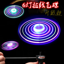 New hand push flying butterfly 6 light luminous cable flying saucer flying fairy Frisbee children outdoor toy stall source