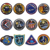 Apollo program NASA Space Agency space badge embroidery velcro armband stickers Flight clothing decoration cloth stickers