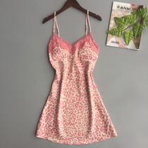 Sexy Sleepwear Summer Spring No Steel Ring Passion Dew Dorsal Lace Small Breasts Gather Ice Silk Home Bao WEN Harness Sleeping Dress