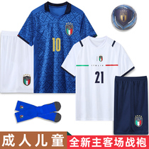 Euro 2021 Italy national team football jersey custom home and away childrens football suit suit Men