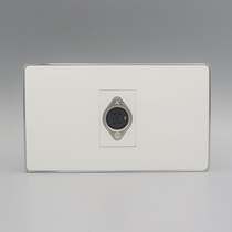 Silver side 120 type one 6-cell conference socket hand in hand microphone socket audio six-hole digital conference plug panel