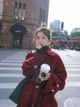 Lecea Alice cashmere coat women long 2021 Winter New loose thickened woolen coat women