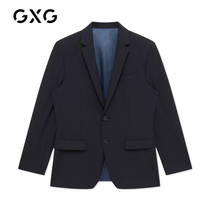 GXG mens 2021 spring and Autumn hot sale shopping mall with navy blue micro profile business suit West casual blazer men