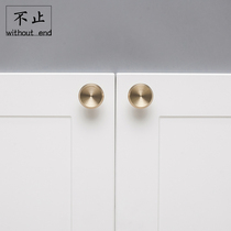 Brass handle Nordic minimalist creative furniture cabinet door handle drawer decoration handle pure copper small handle