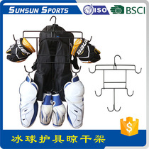Ice hockey protective gear drying rack adhesive hook rack custom hockey protective multi-function iron rack