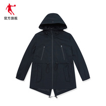 (Shopping mall same) Jordan sports trench coat 2021 Autumn New hooded woven windproof coat womens coat