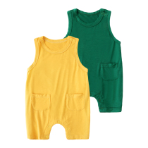Belei Le Modal baby childrens conjoined clothes boys baby summer outfit short-sleeved pajamas spring and autumn