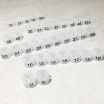 Black and white digital size buckle six-tooth hanger size ring factory direct ring label bead size size ring