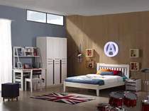 Guiyang Jinyang shop loves exquisite academic style simple single bed