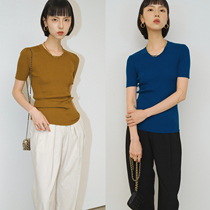 MRS Studios base wang German Yangtze OTW technology soft skin-friendly wool short-sleeved knit