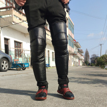 Ride battery car winter windproof warm knee cover men's and women's leather long leather motorcycle electric car knee cover