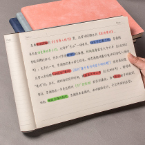 b5 horizontal flip grid book a4 soft leather mind map notebook Literary and artistic simple ins style college students thickened horizontal flip book checkered horizontal flip graduate school horizontal version horizontal notepad leather book