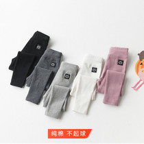 Girl Beats Bottom Pants Spring Pure Cotton Nhi Baby Medium Thick Mid-Waist Smiley Face Leather Peek Underpants Dressing Up Outside Wearing Long Pants