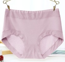 Summer modal fabric thin high waist size underwear women lace 180kg fat mm breifs abdomen no trace