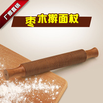 24 long biscuit bread special jujube wood red heart solid wood with threaded lace spiral rolling pin massage rolling pin