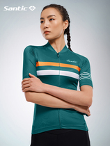 Santic forest guest 21 new cycling suit summer Women short sleeve suit mountain road equipment top PAli pale