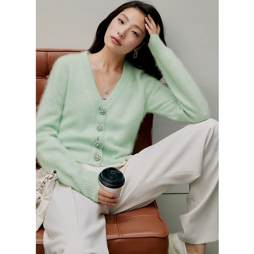 Утопление домашнего животного wants v -neck buckle изящное кардиганское ношение одностороннего стека, теплый и замечательный S33625