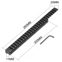 Aluminum alloy conversion heightening rail 20mm to 20mm 11mm to 20mm flashlight fixture bottom rail
