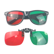 Red and green glasses amblyopia training software strabismus simultaneous stereo fusion desuppression four-hole light 3D red and blue glasses