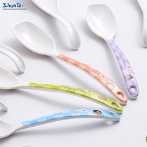 Childrens new Chinese mainland independently photograph long - handle Shunda Happy family square tablespoon 009