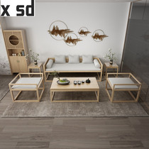 New Chinese Style Zen sofa Portfolio modern folk Cebu minimalist solid wood Living room Whole Equipped small family style Villa Hotel Furniture
