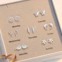Week Ear Spikes 999 Pure Silver 2023 New Exploits Raising Earbuds A Week Ear Accessories Kit Gift Boxes Small Crowdsourced