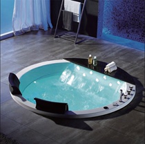 Acrylic round embedded double surf massage thermostatic bath 1 5 1 7m waterfall couple large bath