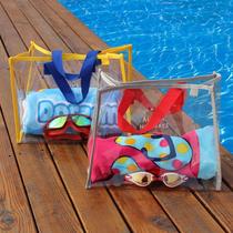 Counter new pool beach bag transparent waterproof bag large capacity jelly bag Swimming storage bag Travel tote bag