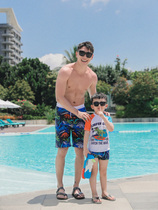 2021 summer new father-son parent-child swimsuit children boys casual surf mens pants swimsuit beach pants swimsuit