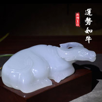 Huajie Niu ornaments Zhaocai home entrance cabinet decoration town house Jade feng shui decoration shop opening gift