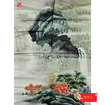 Special gift handmade embroidery old embroidery piece non-heritage hand embroidery Su embroidery decorative painting landscape landscape screen mural