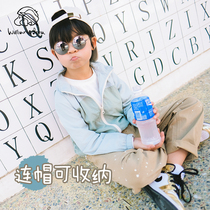  Xiaoxin and Beta-fresh spring and summer hooded storage for little boys and little girls look good in wrinkled cloth windbreakers