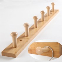 Hanger wall hanging adhesive hook solid wood wall clothes hook nail free clothes wall door hangers coat hook free of punching