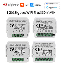 Tuya graffiti Zigbee WIFI smart dimmer 1 Channel 2 switch modification module APP remote zero fire