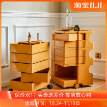 Rotating storage cabinet studio multi-layer storage cabinet creative cart multi-function bedside cabinet Net red ins Mobile