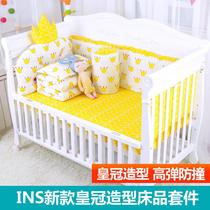 Childrens bed guard cotton baby bed fence cotton anti-collision bed strip baby bedding bedding bedding can be removed and washed