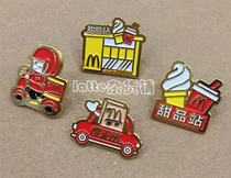 McDonalds Derived Speed Badges Pins McDonalds Dessert Standing Badges McDonalds Badge Chest Pin Complete 4